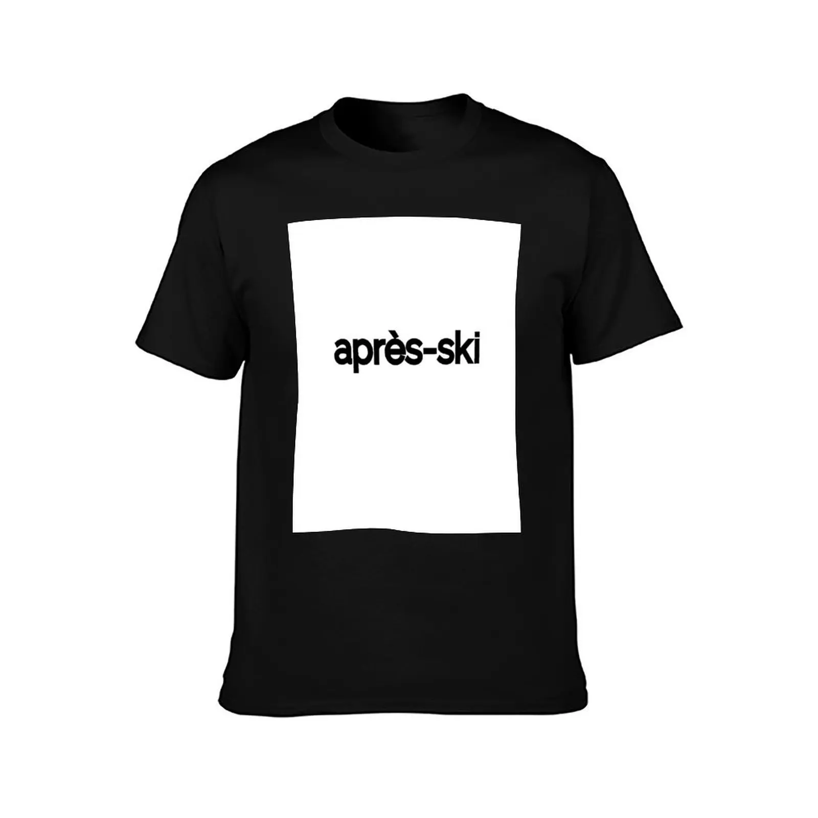 APRES-SKI: BLACK T-Shirt custom shirt man t shirt Men's cotton t-shirt