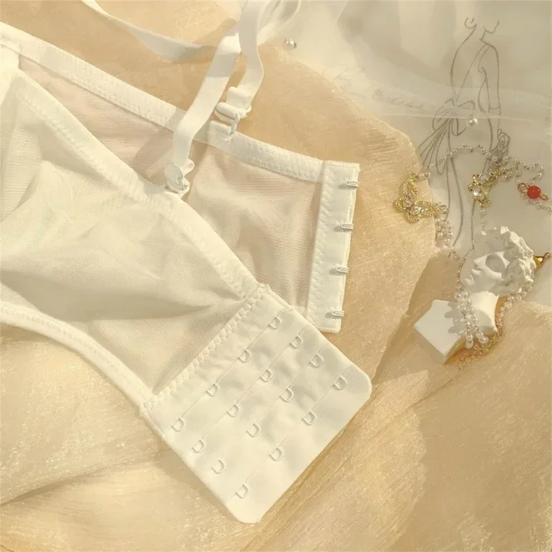 Bra Pure Wind Underwear Women Gather Flat Chest Special Bra Cover Set Without Underwire Seamless Bra  Women