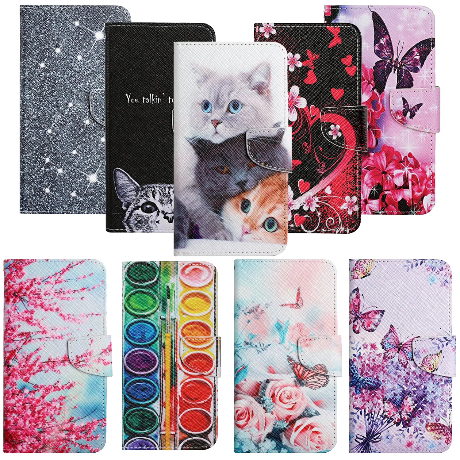 3/ Wallet Leather Case Anti-fall Flip Phone Case For SAMSUNG GALAXY A750  J530 J730 A8 A5 2017/2018