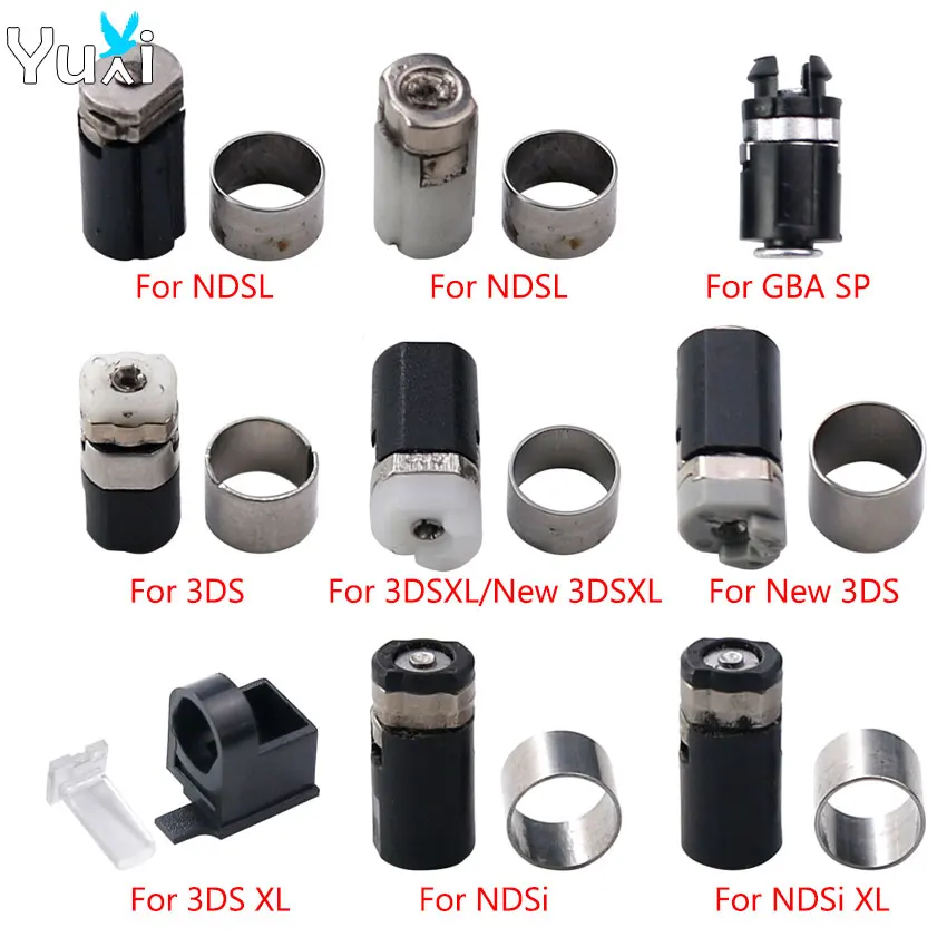 YuXi For GBA SP For NDSL NDSi XL Rotating Shaft Spindle Hinge Metal Ring Replacement For New 3DS XL LL Axis Sleeve Lamp Post