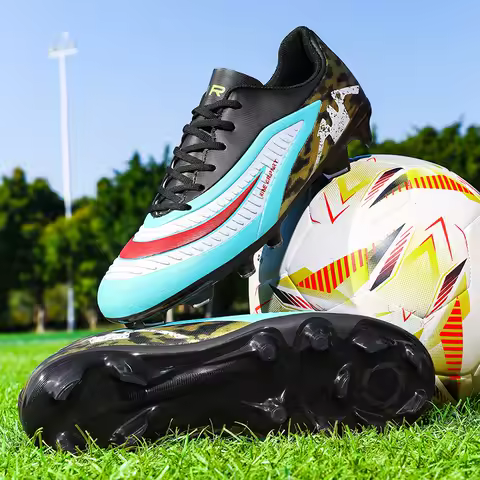 New Men Soccer Shoes TF/FG Grass Training Hot-selling Football Boots Cleats Light Outdoor Sport High-quality Match Ankle Boys