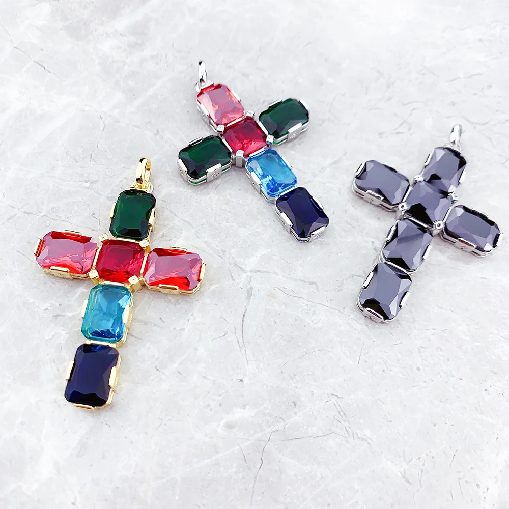 Zeitloser Kreuz-Anhänger mit schwarzem Zirkon, brandneues 925er-Sterlingsilber, Schmuckzubehör, Vitnage-Geschenk für Frauen – Detail 8