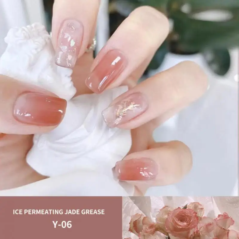 Esmalte de uñas de Gel transparente, barniz de Gel UV semipermanente para capa superior