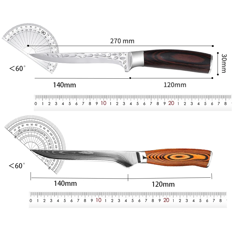 Kitchen Knives Stainless Steel Boning Knife Butcher Sharp Meat Cleaver Household Vegetable Slicing Knife Barbecue Knife