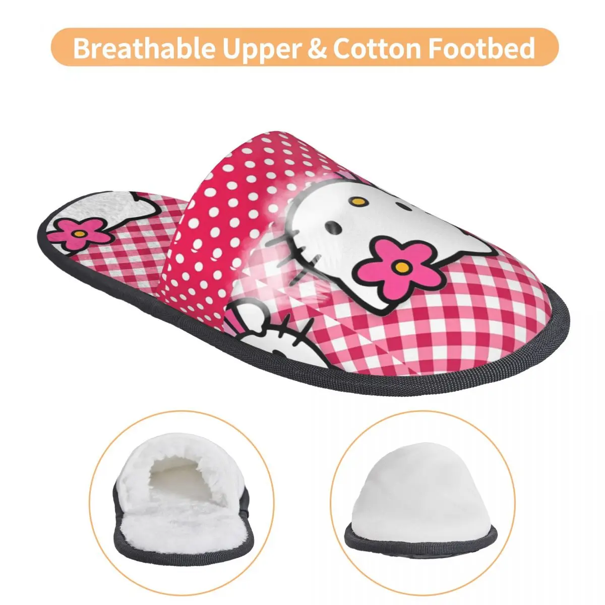 الشتاء المنزل نعال من القطن مرحبا كيتي الكرتون ميرش المنزلية نِعال من الفراء الشرائح غرفة المعيشة مريحة عدم الانزلاق الشرائح