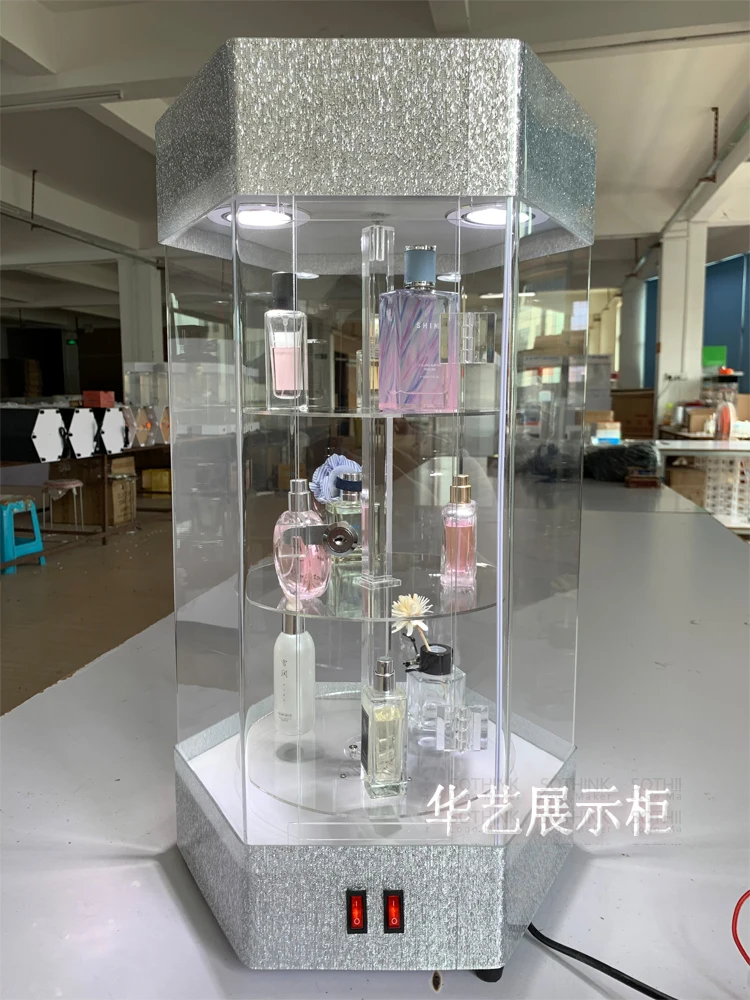 Customized cosmetics rotating display case, display cabinet, jewelry, jewelry, jewelry, perfume exhibition stand