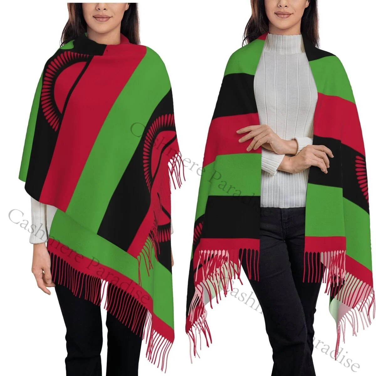 

Женский мягкий шарф с флагом Малави, теплый мягкий шарф, зимняя шаль на Хэллоуин