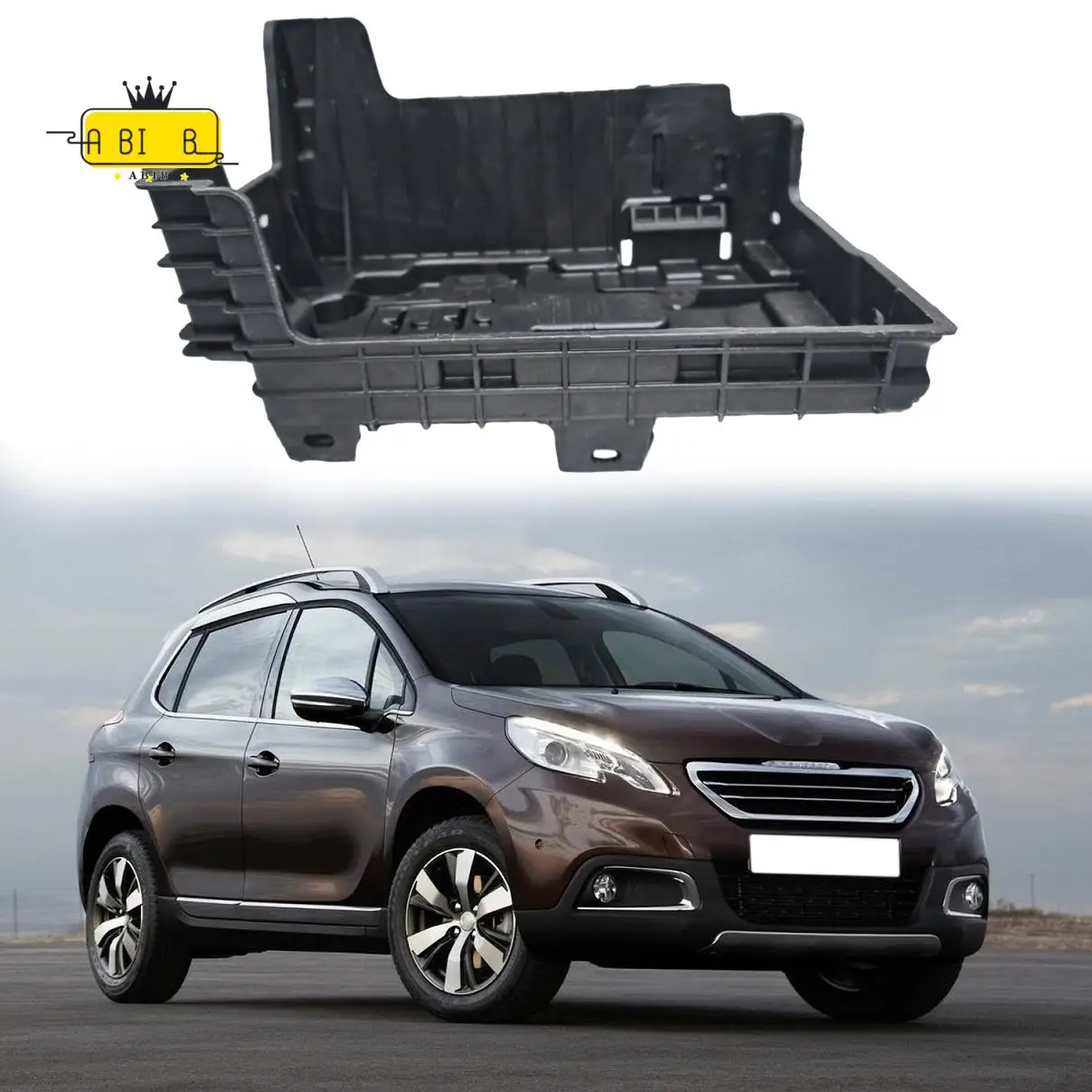 

ABIB -Car Battery Cover Slot Battery Holder Tray For 2008 301 207CC Citroen DS3 C3XR Elysee 9801801880