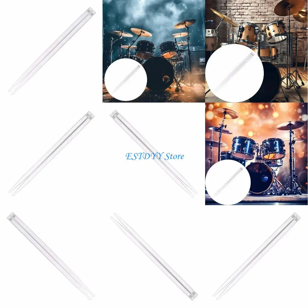 

G6DE Bright Illuminated Drumsticks For Live Concerts Easy Battery Replacement 5A