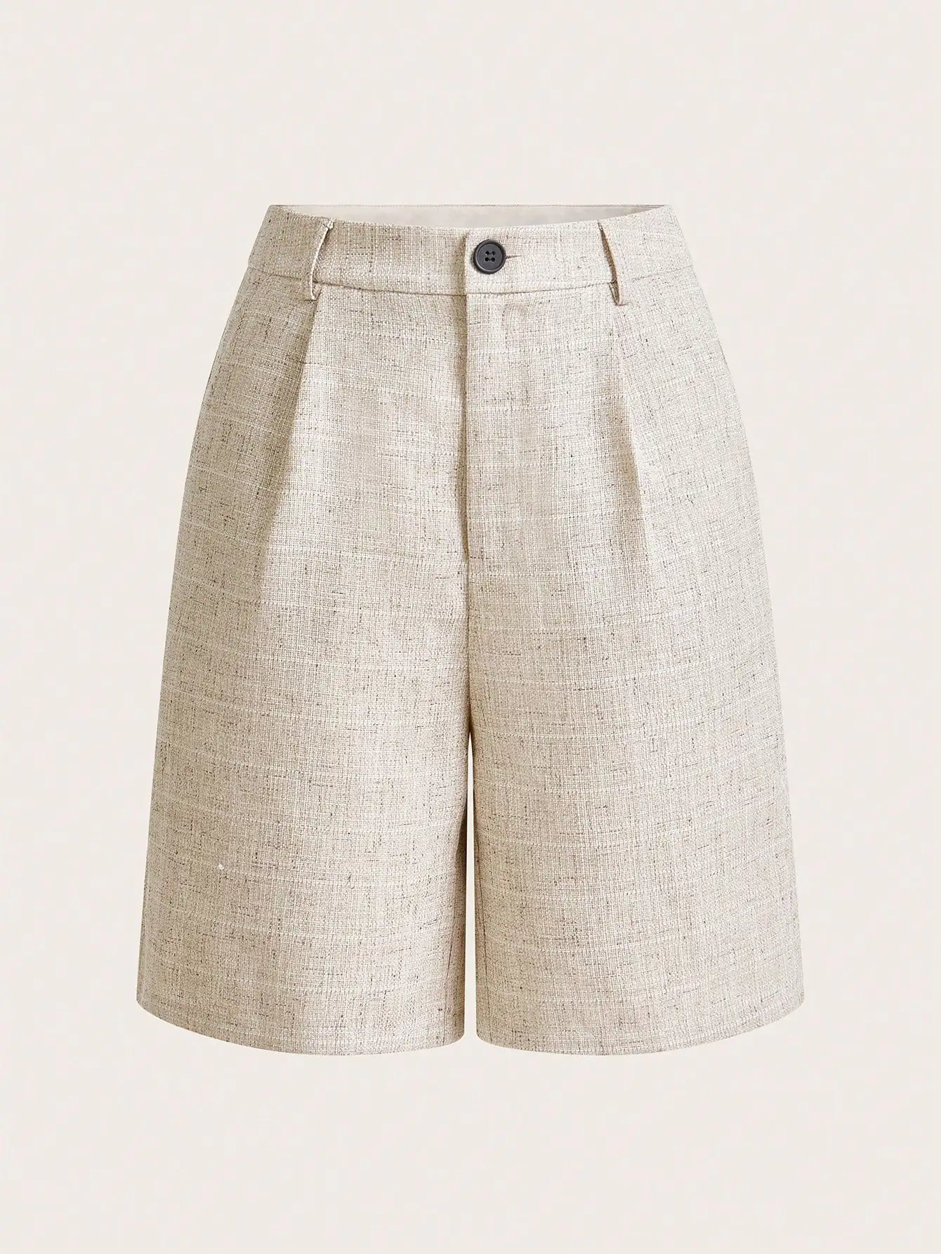 Set van mouwloos vest en shorts met knopen voor dames, zakelijke casual outfit voor werk of dagelijks gebruik