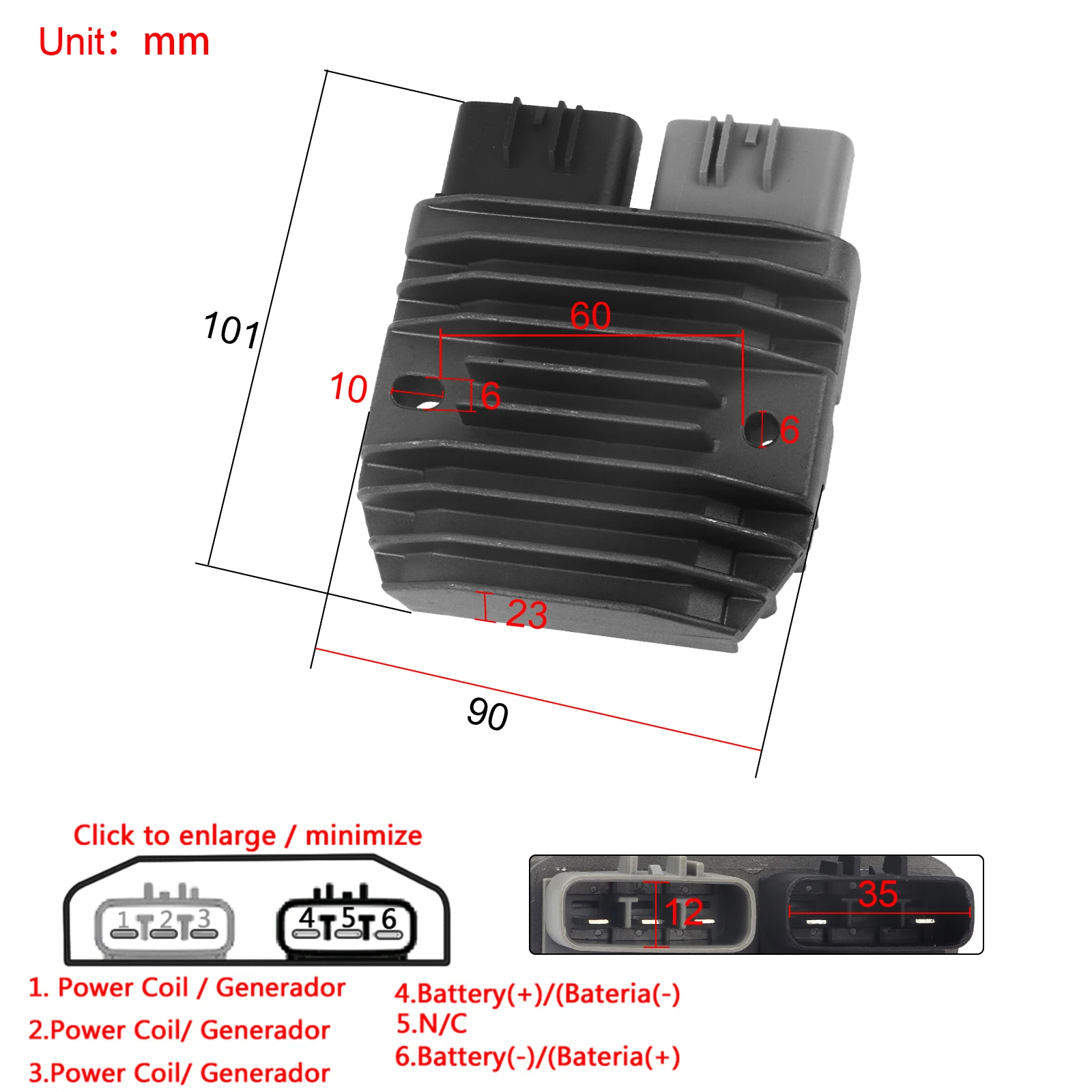 12V Regulator Rectifier for Yamaha YZF-R1 Grizzly 700 YFM700  Honda Kawasaki BMW Can-am Sea-doo Triumph Polaris Motorcycle Parts