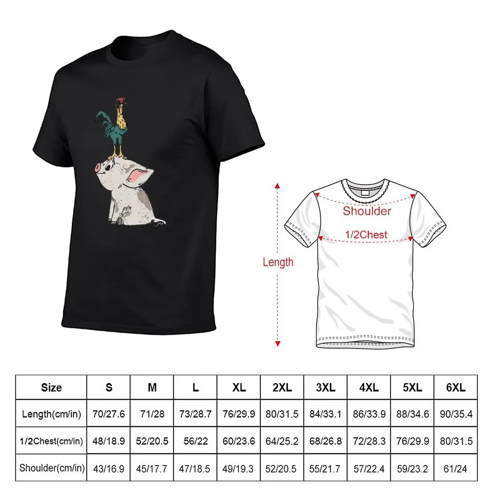 Mana Hei Hei Standing Head Graphic T-Shirt man t shirt designer shirts sublime oversized t shirt black t shirts for men