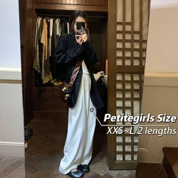 150 short slouchy slouchy wide-leg pants Women's summer thin Yamamoto ice silk high-waisted casual pants xs show height