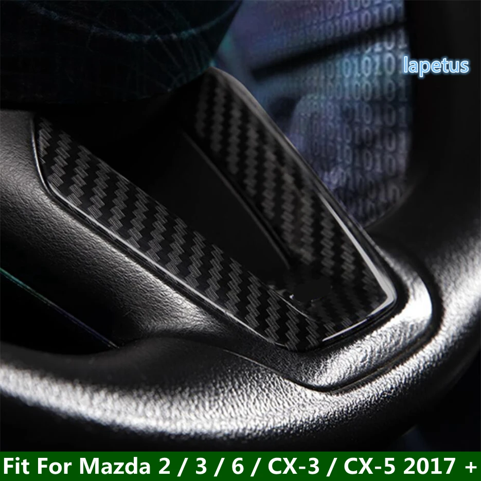 

Car Steering Wheel Button Decor Cover Trim Accessories Fit For Mazda 2 / 3 / 6 / CX-3 / CX-5 2017-2020 Red / Carbon Fiber Look