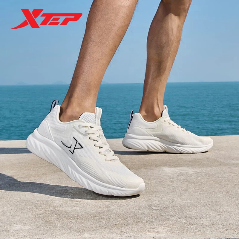 Xtep Running Shoes Men Comfortable Breathable Mesh Men\'s Sports Shoes Wear-Resistant Lightweight Male Sneakers 877219110017