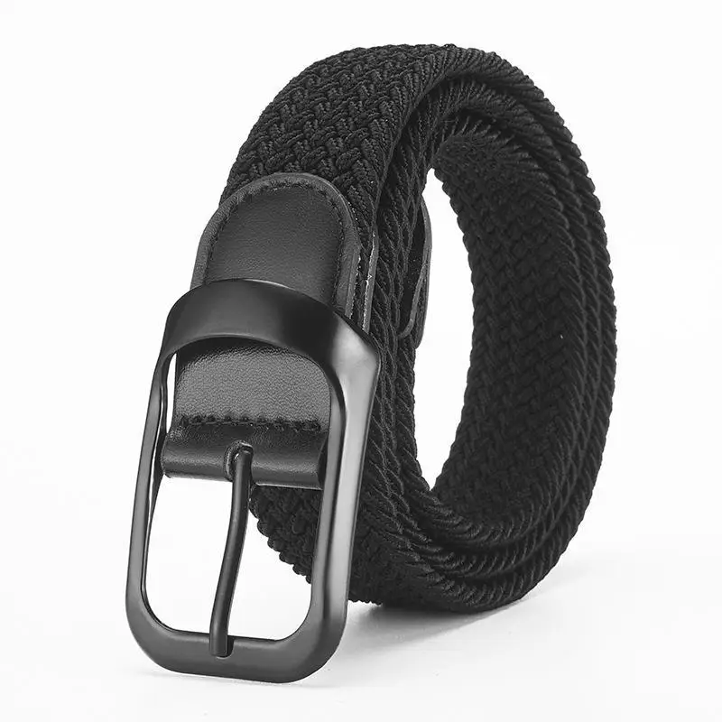 Hochwertiger Herrengürtel, modischer, atmungsaktiver Strickgürtel, passend zu Jeans für Männer. – Detail 5