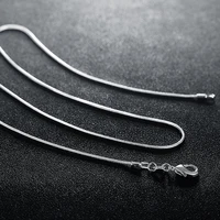10PCS LOT Wholesale 925 Sterling Silver 16/18/20/22/24/26/28/30 Inch 1mm Snake Chain Necklace For Woman Man Fashion Jewelry 6