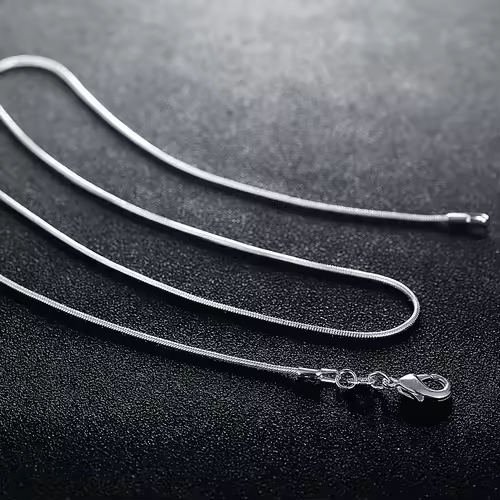 10PCS LOT Wholesale 925 Sterling Silver 16/18/20/22/24/26/28/30 Inch 1mm Snake Chain Necklace For Woman Man Fashion Jewelry - Image 6
