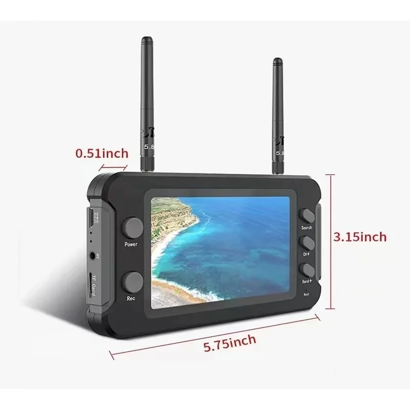 

[Analog receiving device] 4.3-inch 5.8G integrated image transmission DVR recording FPV aerial photography display
