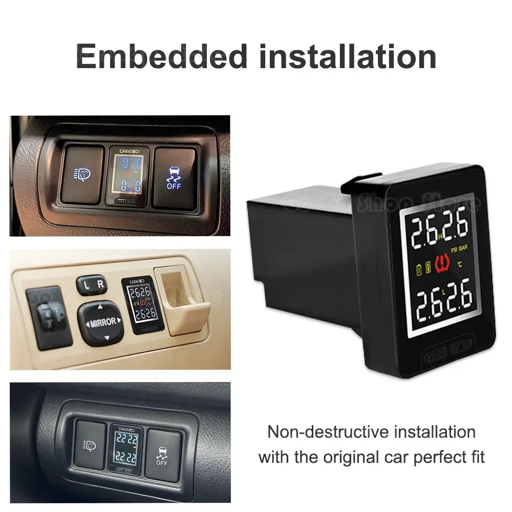 U912 Monitor per pneumatici Sensori per pneumatici per auto TPMS interno