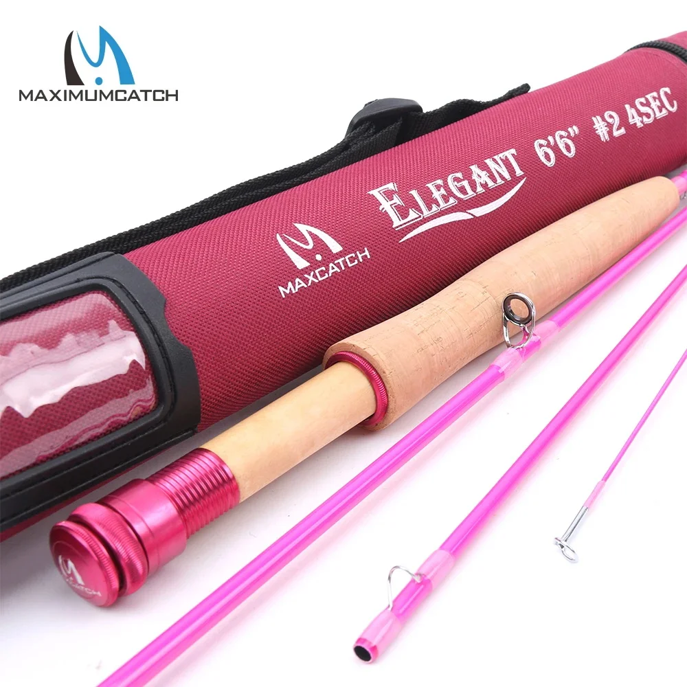 maximumcatch medium fast fly fishing rod com tubo extra rigido para as mulheres rosa 2wt 5wt rosa 01