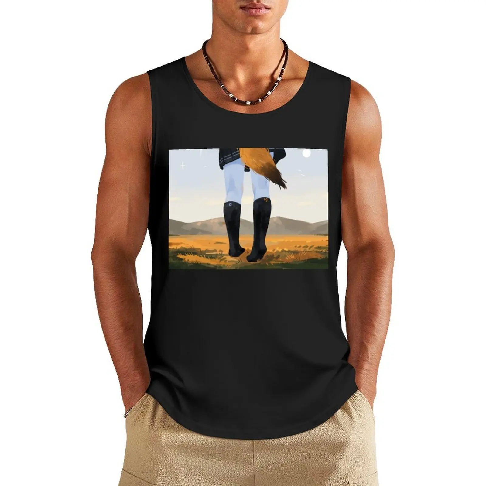 

Fox in socks Tank Top Bodybuilding shirt Sportswear for men muscle t-shirt bodybuilding for men