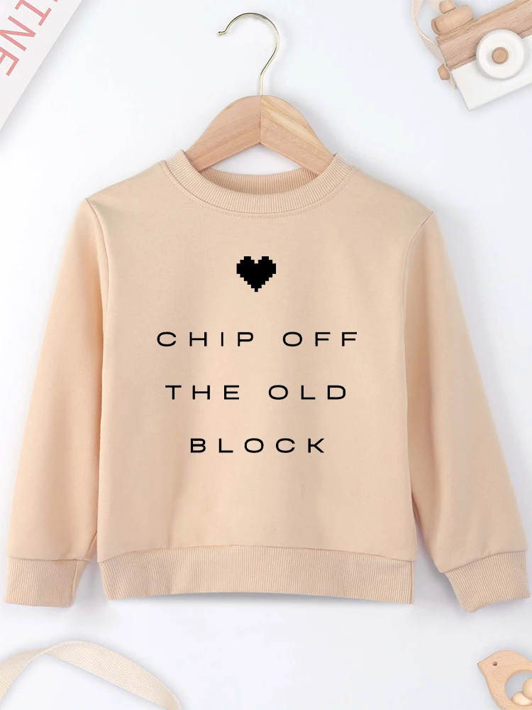 Chip Off The Old Block Children Clothes Hoodie Khaki Unisex 2 to 14 Years Sweatshirt New Arrival European and American Harajuku