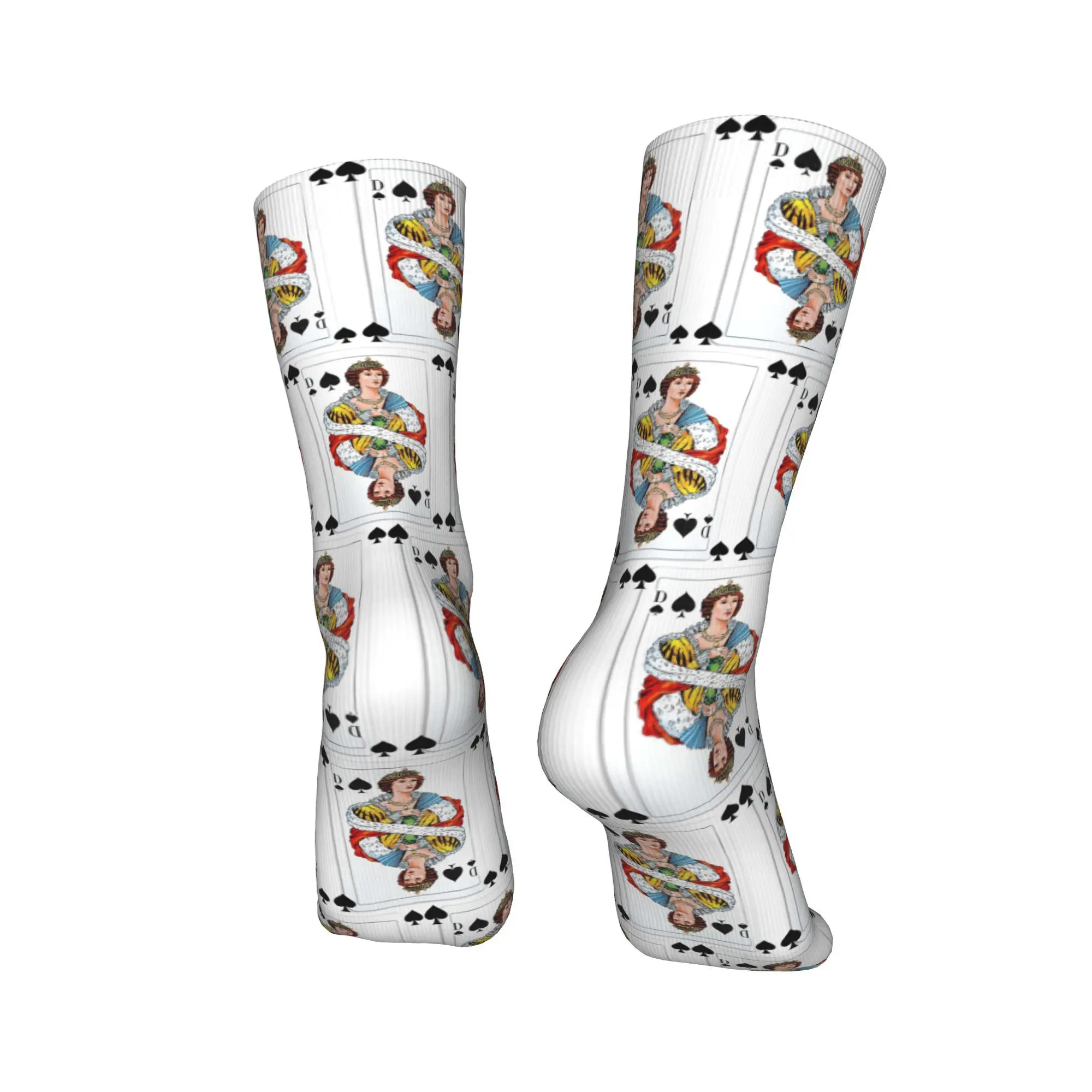 Alle seizoenen schoppen koningin sokken harajuku superzachte kousen sport middenbuis sokken zacht voor mannen vrouwen verjaardagscadeau