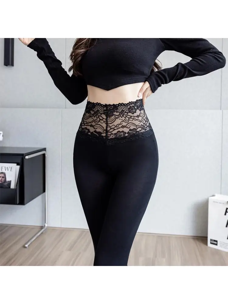 2023 New Design Very Slim Beautiful Comfortable Modal Leggings Women Wear Spring Autumn Cotton Stretch Lace Pants 150-170cm