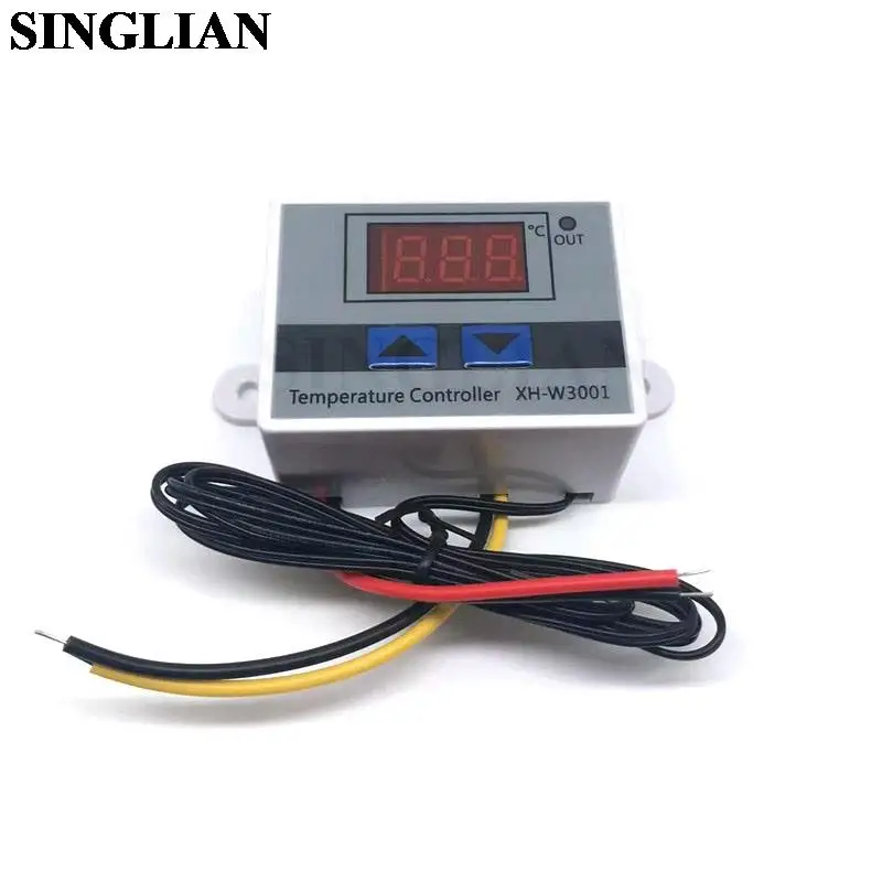 XH-W3001 Microcomputer LED Digital Temperature Controller+Probe 10A Thermostat Regulator Control Switch 12V/24V AC11-220V W3001