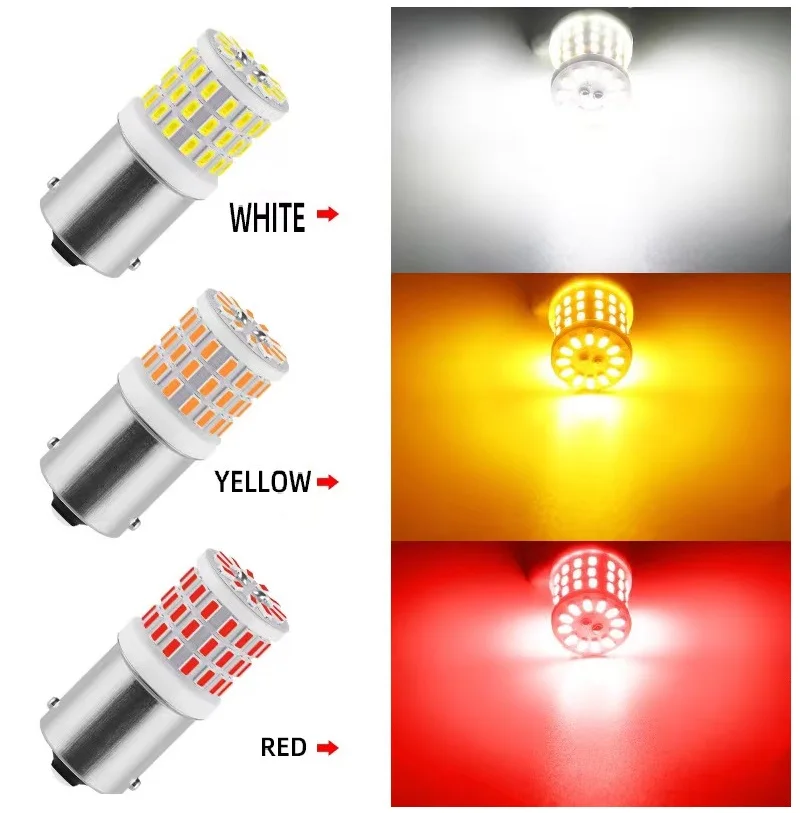 EURS 1156 BA15S P21W LED Bau15s 1157 BAY15D LED Light  P21/5W Car Turn Signal Brake Lights Auto Lamp Bulbs White Red yellow