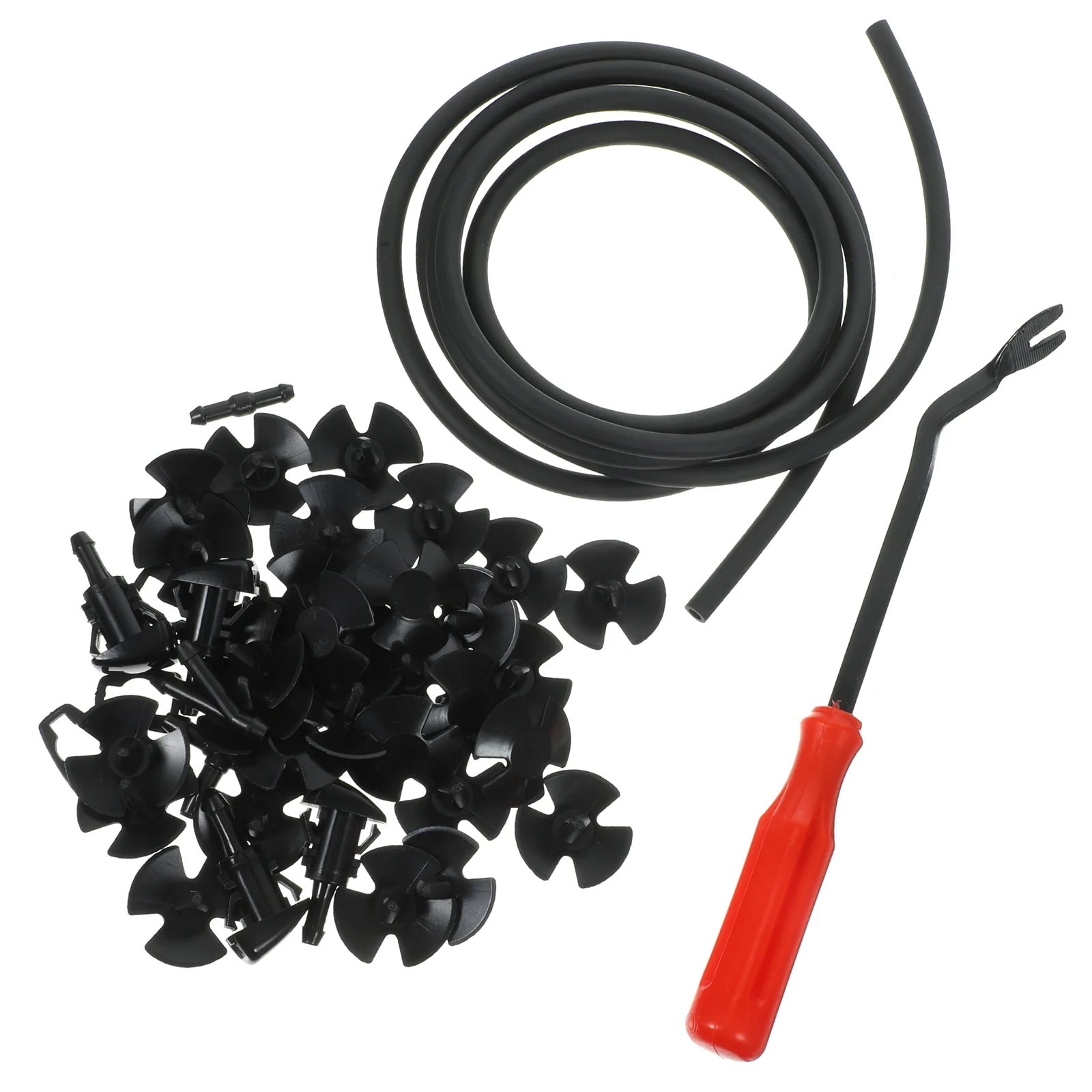 

Hose Windshield Gasket Windscreen Washer Connectors Pressure Nozzles Wiper Automotive Replacement Fluid Tubing Black Repair Kit