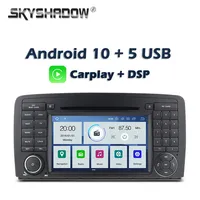 Carplay DSP IPS PX6 Android 10 4GB+64GB Car DVD Player RDS Radio Bluetooth For Benz W251 R280 R300 R320 R350 R500 2006-2015 2016