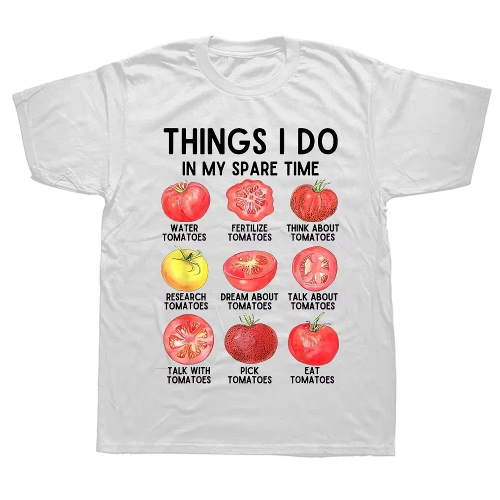 لدي خطط مع الطماطم الخاصة بي نبات الطماطم حديقة هدية مضحك Thnaksgiving 2024 تي شيرت الكورية موضة قمصان قصيرة الأكمام تي شيرت