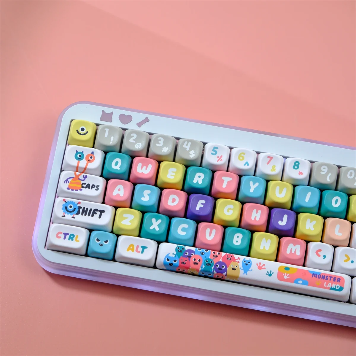 126 Keys Little Monster MOA Profile Dye Sublimation Keycap Set Fits MX Switch 61/64/68/75/86/98/104  Mechanical Keyboard