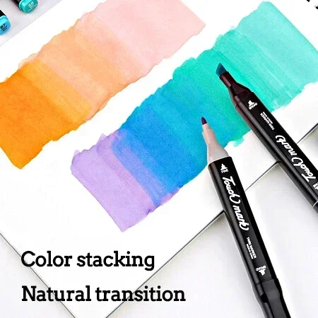 12-168 Colores Markers Brush Pens Set Painting Drawing Manga Highlighter school Art supplies For Artist Korean Stationery