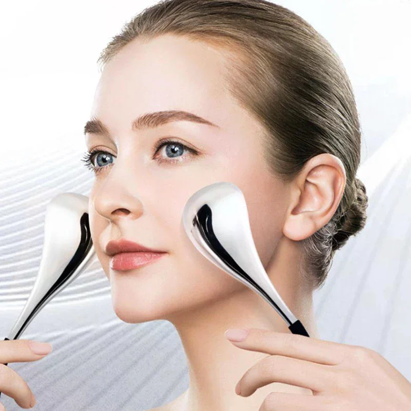 أداة العناية ببشرة الوجه من آيس جلوبز للوجه والعينين من الفولاذ المقاوم للصدأ أعواد التبريد للتجميل للنساء كرات سبا للتبريد