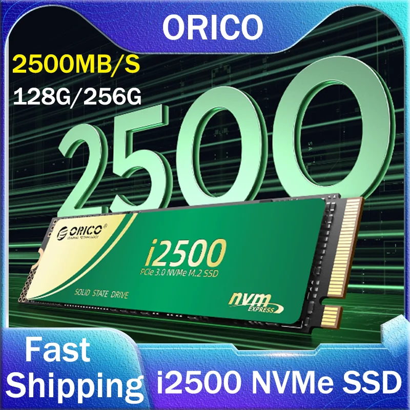 

ORICO 256GB NVMe SSD 128G 2500MB/s M.2 NVMe 2280 SSD Solid State Drive Hard Disk Storage Accessories for Laptop and PC Desktops