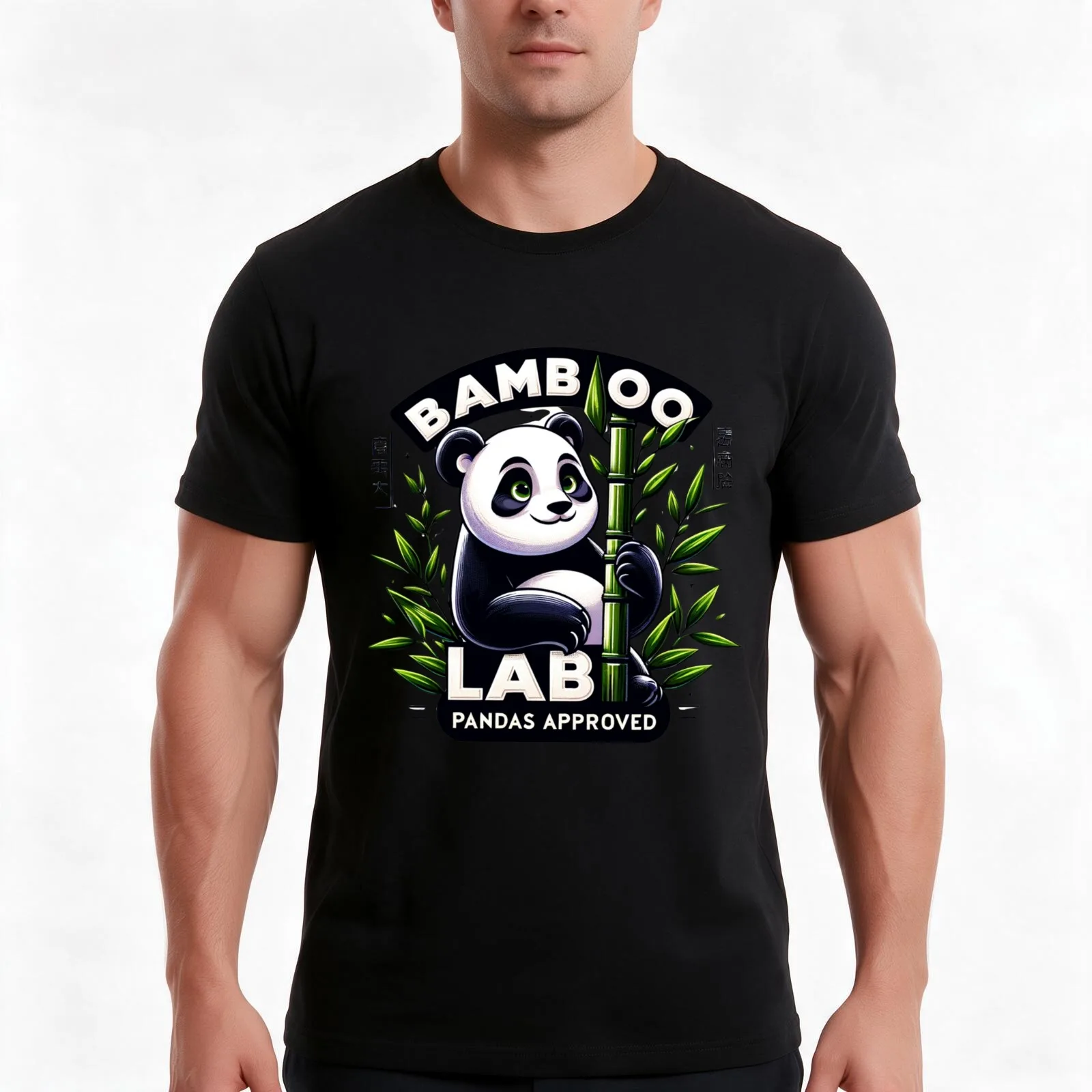 Pandas Approved T-Shirt, Summer Casual Cotton Tee, Oversized Streetwear Tops, Vintage Graphic Print, Loose Fit Short Sleeve