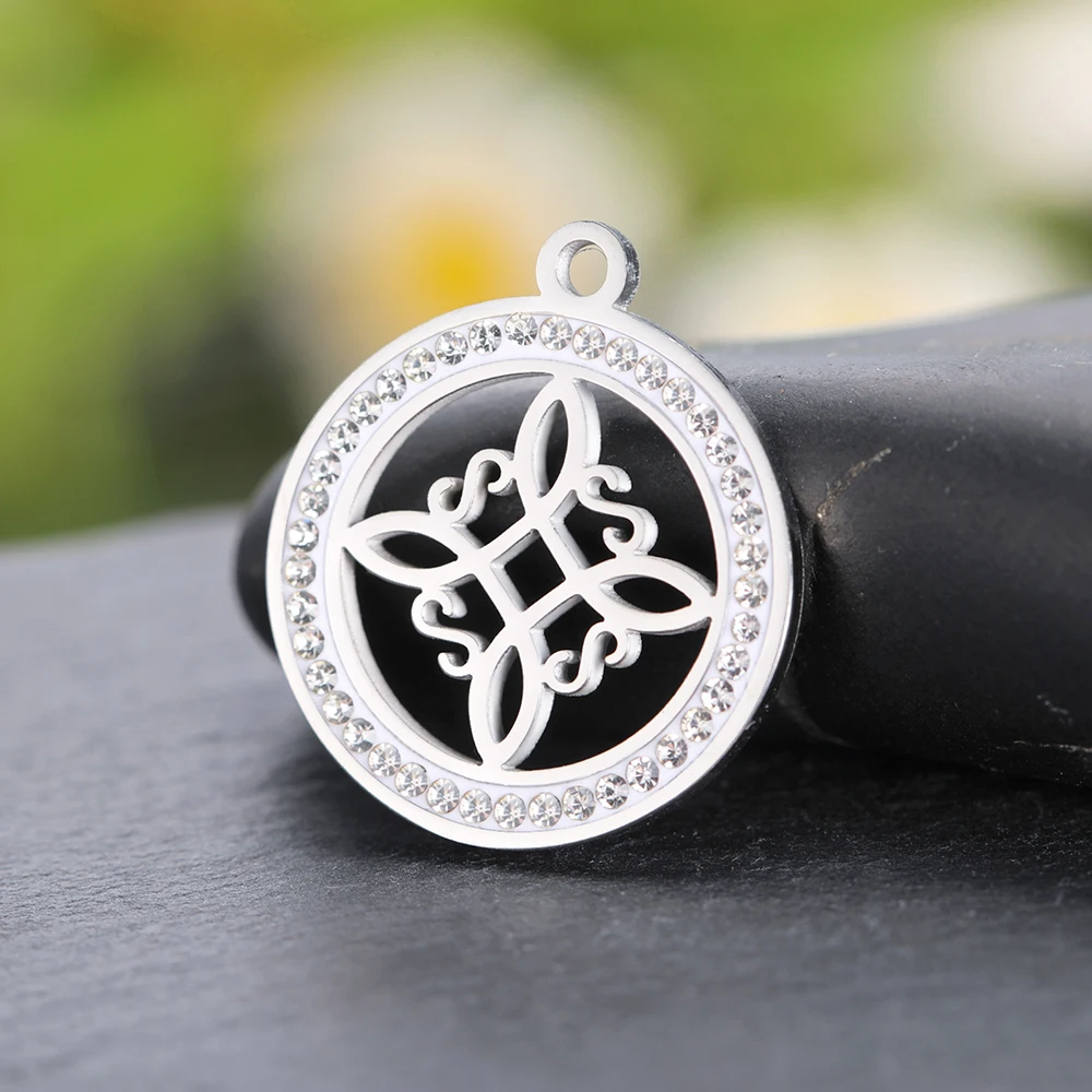 Dawapara Edelstahl Hexenknoten Charms für Halskette Ohrringe Trinity Knot Religiöse Symbole Anhänger DIY Schmuckherstellung – Detail 30