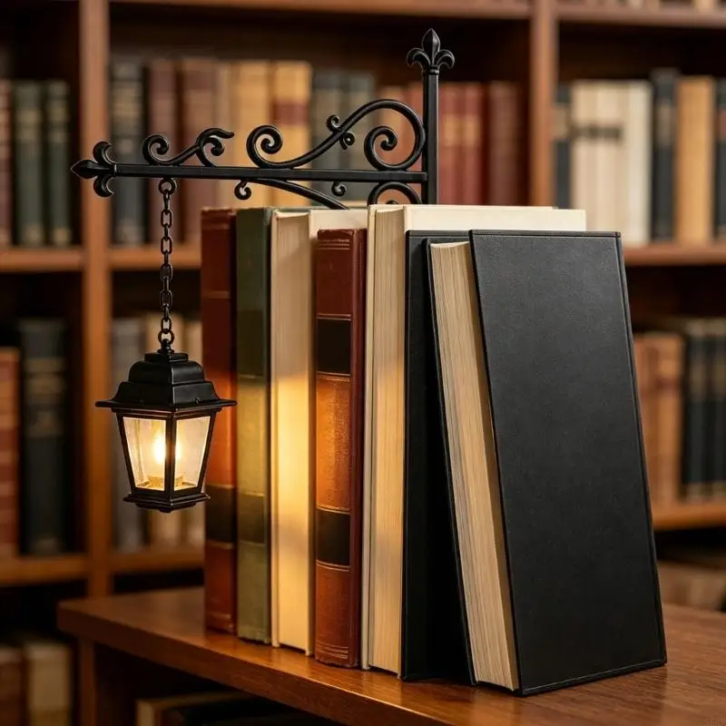 Shelf Accent Light with Warm Indoor Lamp for Reading Corner, Black Hanging Frame and Home Library Table Display 55KF