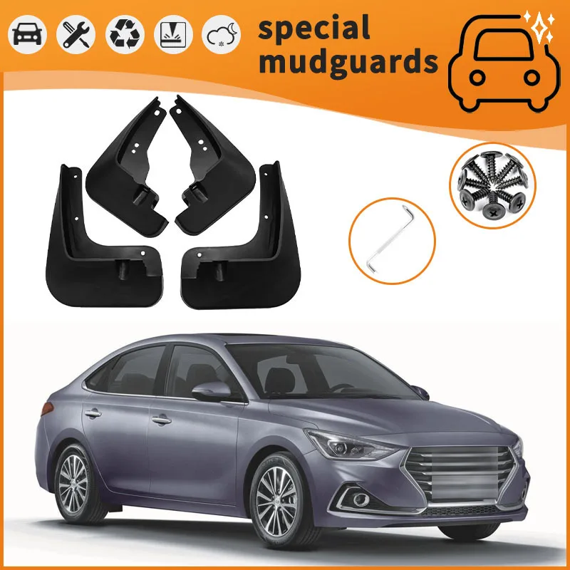 

For Hyundai Elantra 17-21 models Mudguards Fender Mudflaps Front Rear Flares Splash Guards Cover Car Accessorie