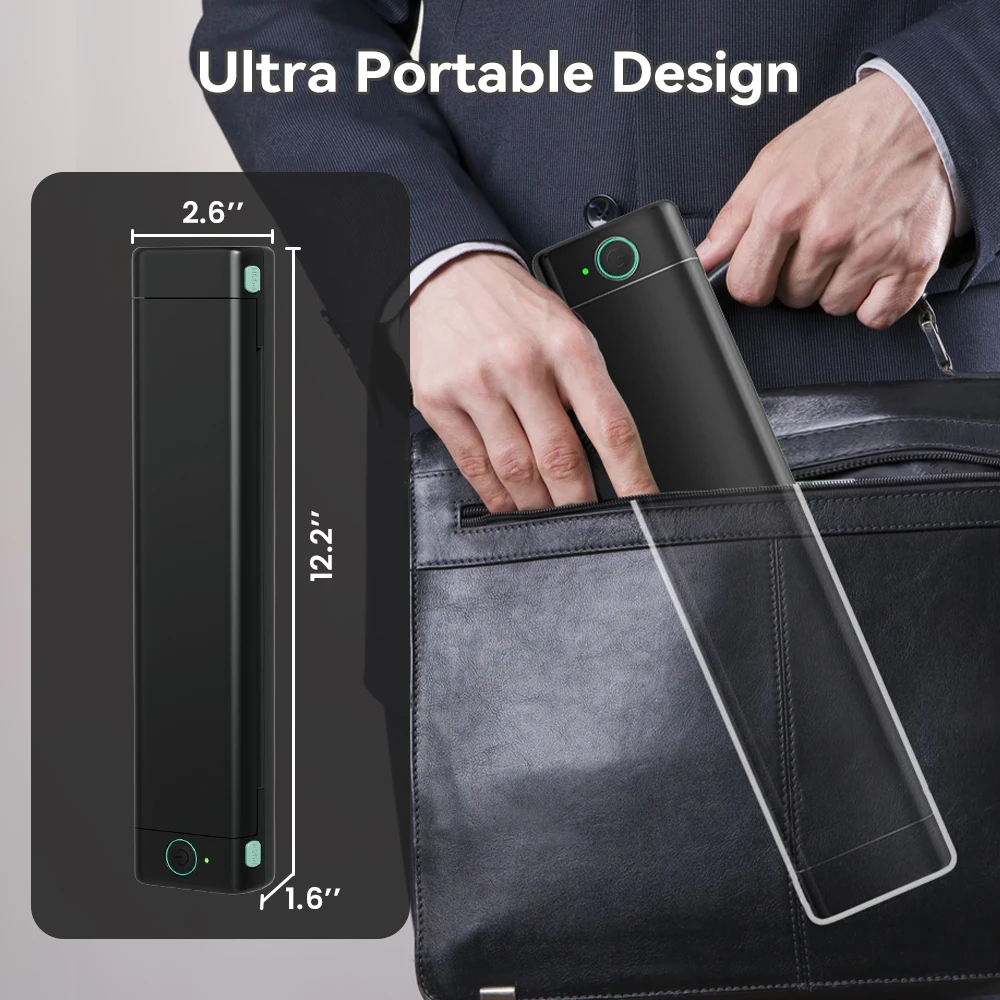 Phomemo M08F Portable A4 Paper Printer Tattoo Printer Thermal Paper Maker Mini Wireless Bluetooth Printer Compatible Phone&PC