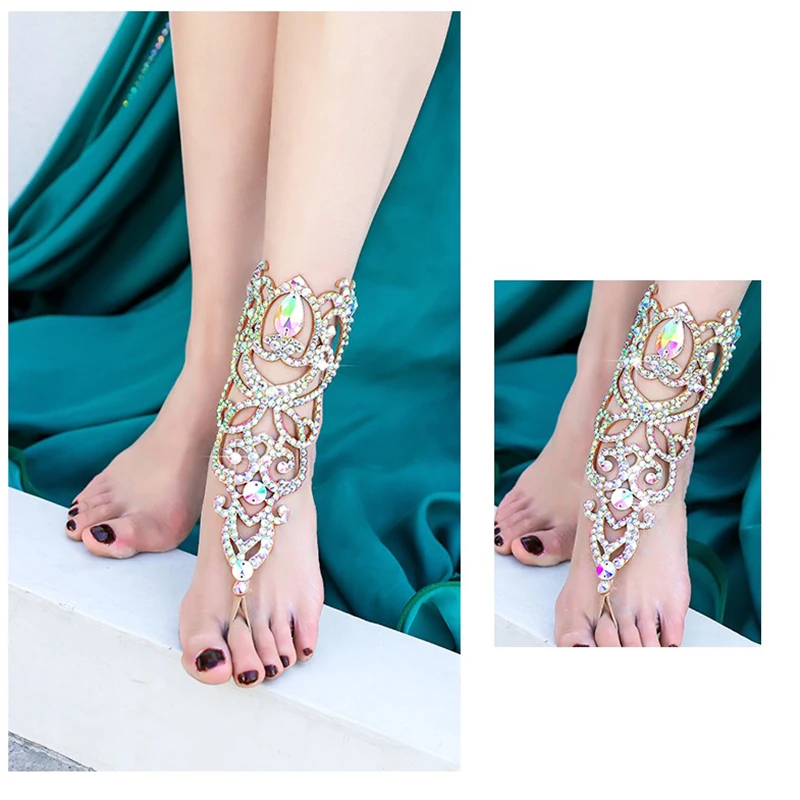 Belly Dance Hand Accessories Or Foot Accessories Female Adult High-end Diamond-Studded Bracelet/Anklet Performance Accessories