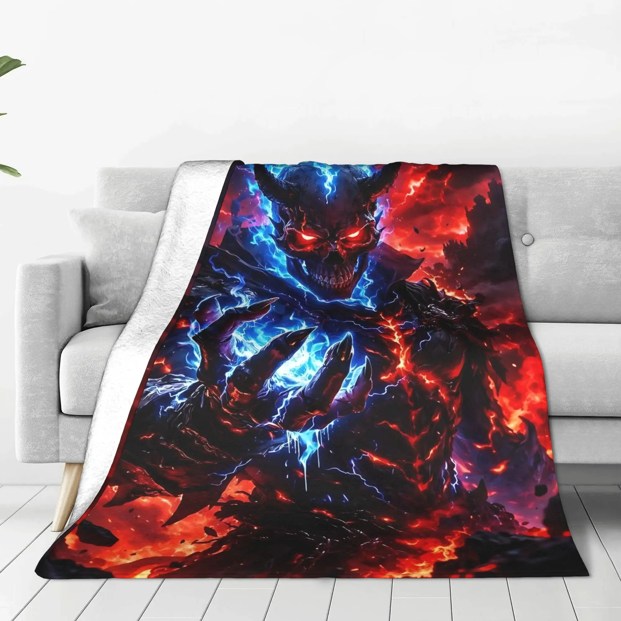 1PC Home Skeleton Vortex Blanket Throw Blanket  Novelty Warm Blanket All Season Gift for Happy Halloween Give Thanks