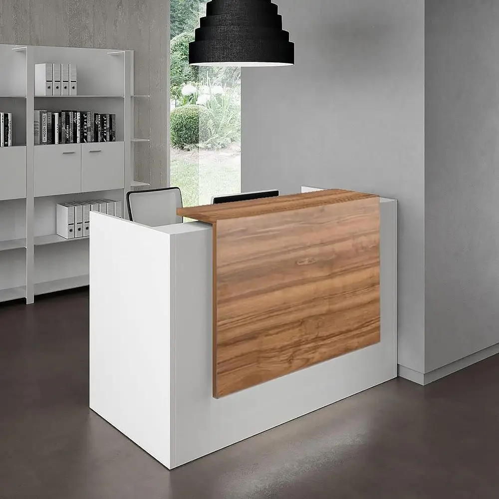 

ICN 53 Inch Contemporary Reception Desk Multifunctional Modern,Transaction Countertop, Laminate Desktop, Standing Front Table f