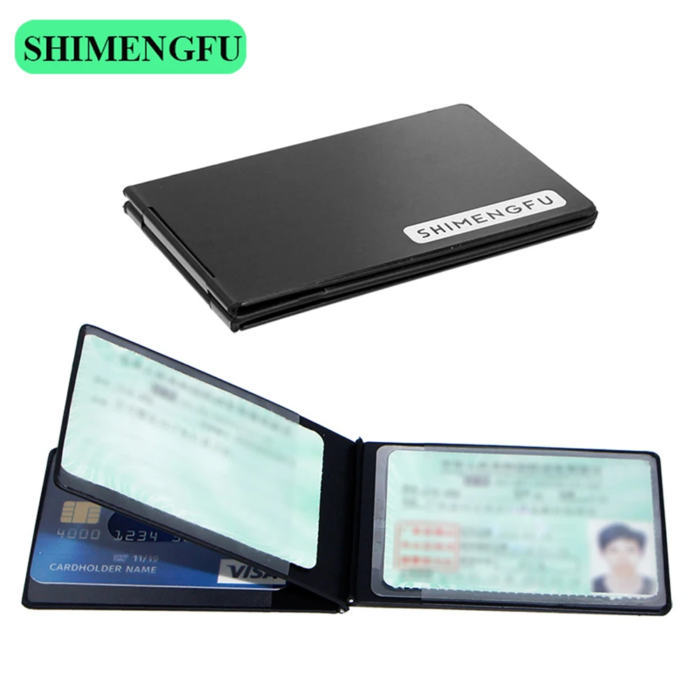 Aluminum Driver License Cover Credit Card Holder ID Card Case Thin Car Driving Document Pass Driver\'s License Box Men Wallet