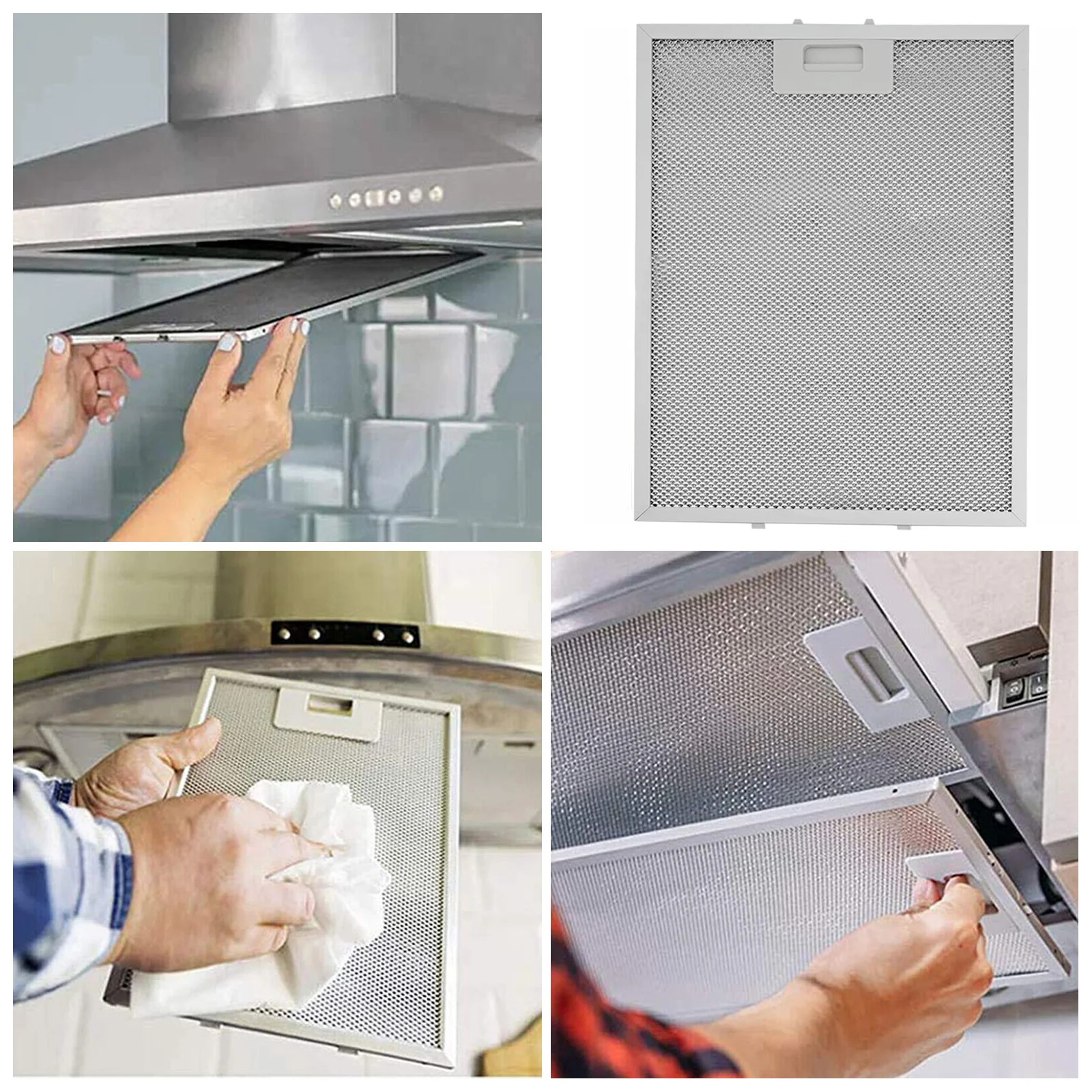 Filtro de campana extractora Filtro de grasa metálica Electrodomésticos Filtración mejorada Rendimiento óptimo 5 capas de aluminio