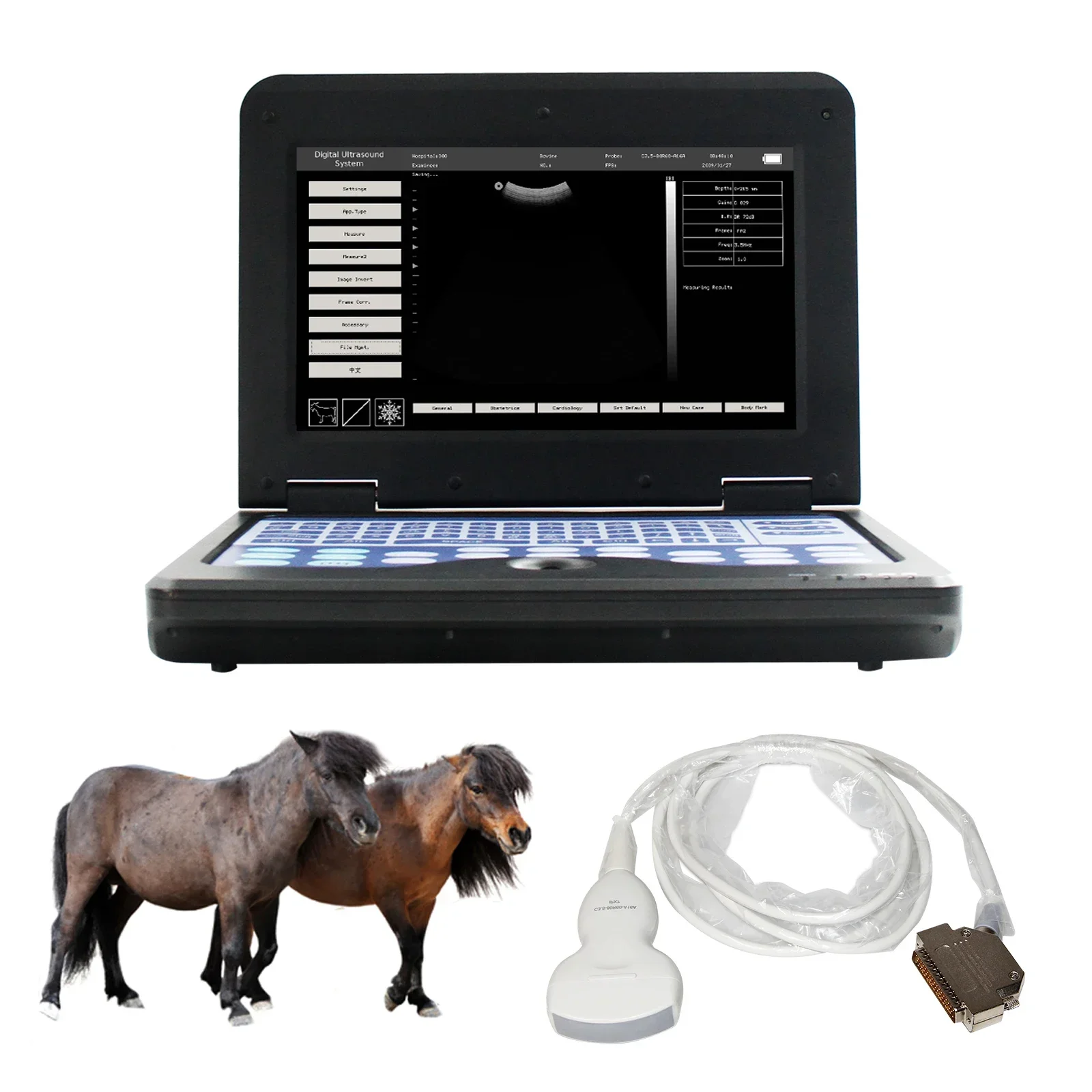 

CONTEC CMS600P2VET Veterinary B/w Ultrasound Scanner Usg For Farm Vet Clinic Hospital