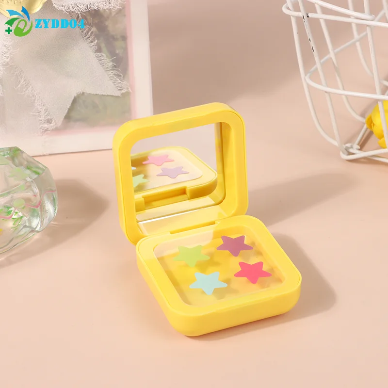 ● 1박스 32개 여드름 패치 흔적 제거 투명 여드름 제거 스티커 4색 컨실러 메이크업 도구 스타 스타일 거울 포함